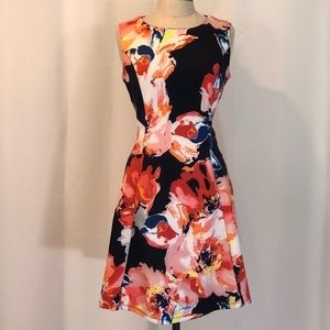 EUC. PETER NYGARD SLEEVELESS FLORAL DRESS SIZE L
